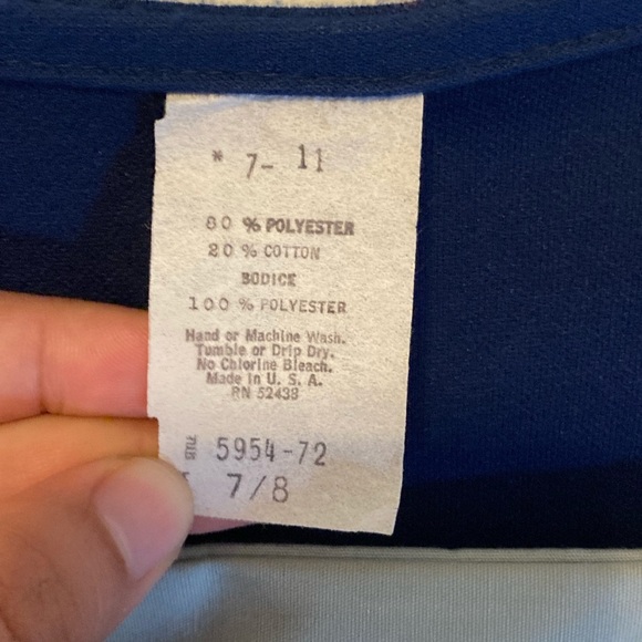 Vintage Sailor Girl Dress // Patriotic Pin-up Costume // Navy Dress - Picture 7 of 7